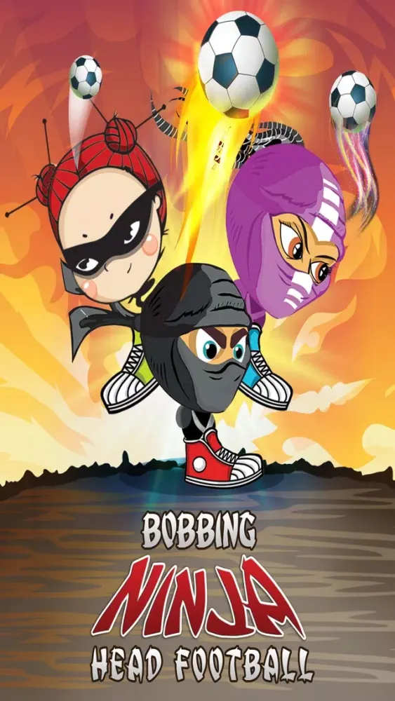 Capturas de tela do Bobbing Ninja Head Football