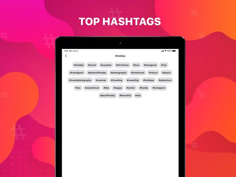 تصاویر All Likes: get top hashtags + iPad 