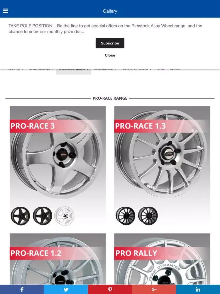 Capturas de tela do FindMyWheels App - Rimstock iPad 