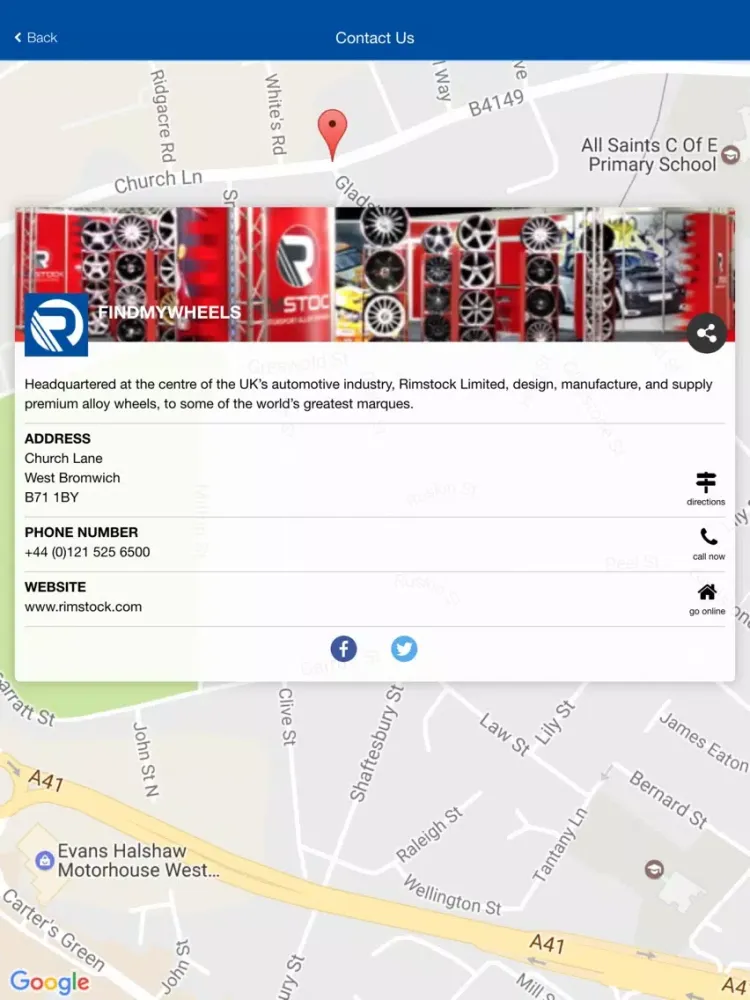 Capturas de tela do FindMyWheels App - Rimstock iPad 