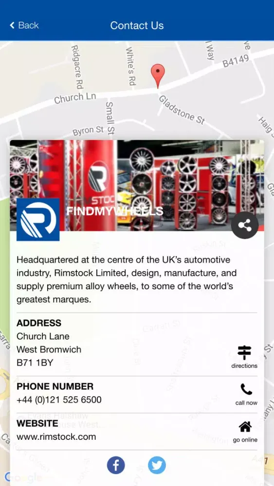 Capturas de tela do FindMyWheels App - Rimstock