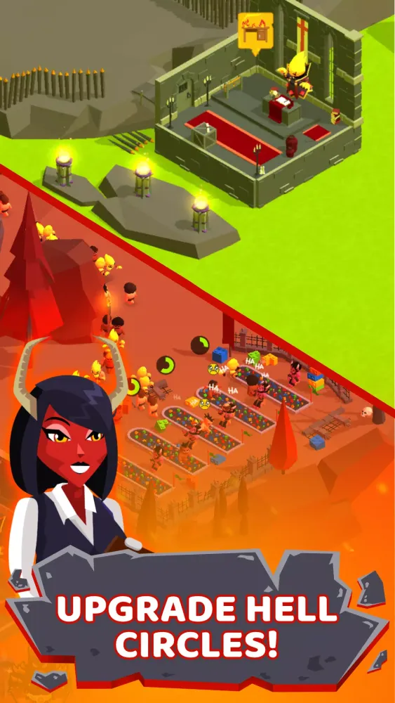 Ảnh chụp màn hình của Hell: Idle Evil Tycoon Sim