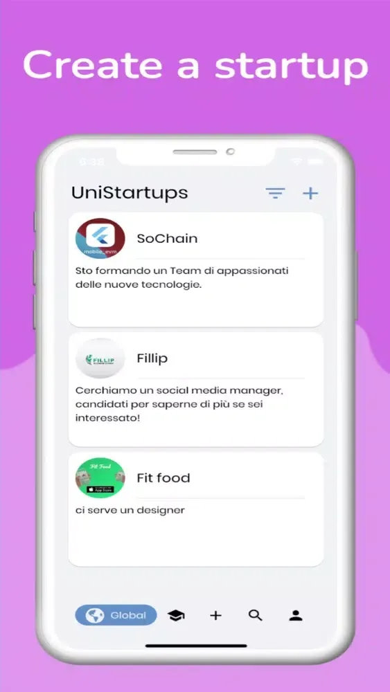 Capturas de pantalla de UniStartups