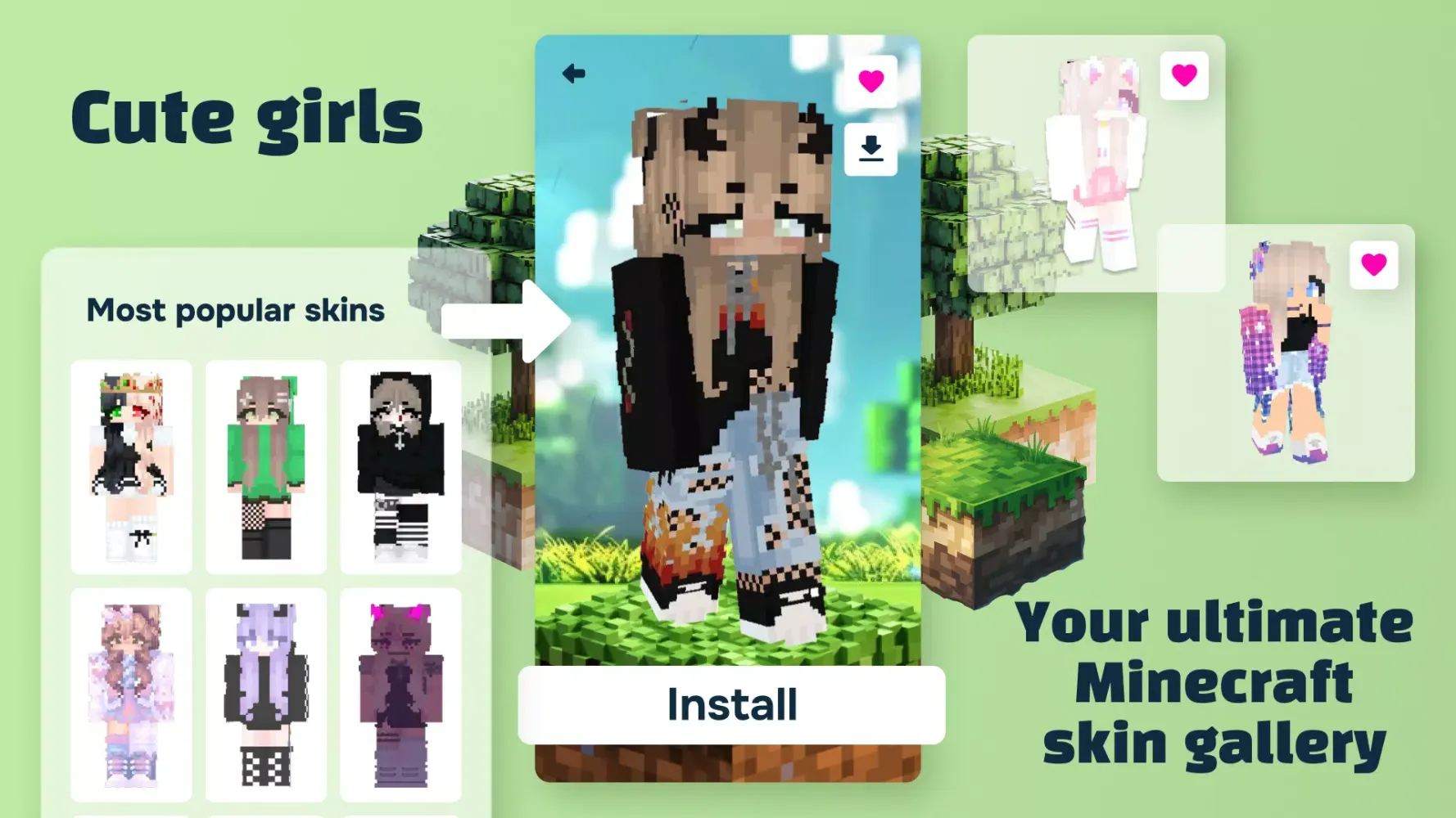 Skins for Minecraft + Editor應用截圖