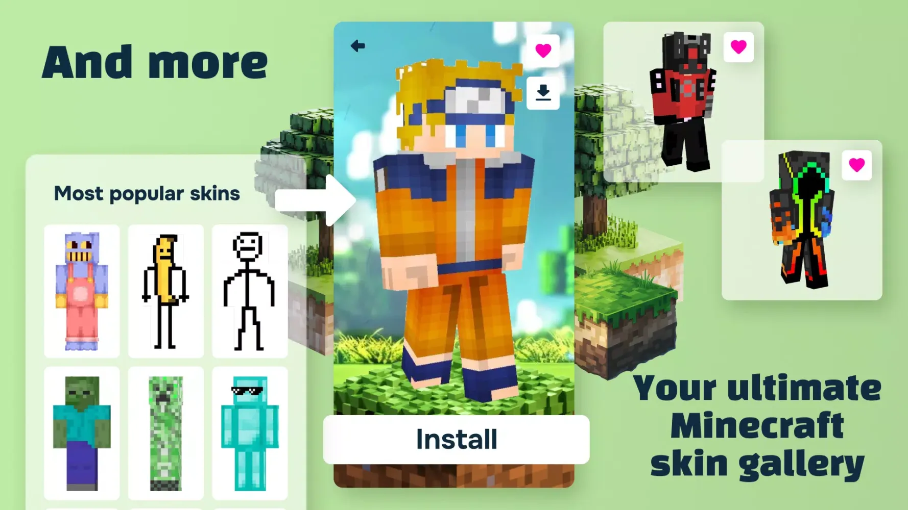 Skins for Minecraft + Editor應用截圖