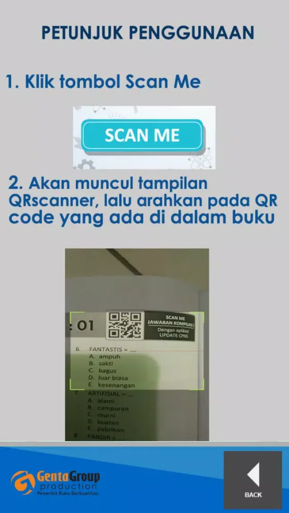 Tangkapan skrin QRActive SBMPTN SAINTEK