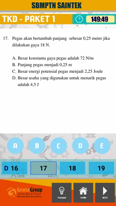 Simulasi SBMPTN SAINTEK 스크린샷