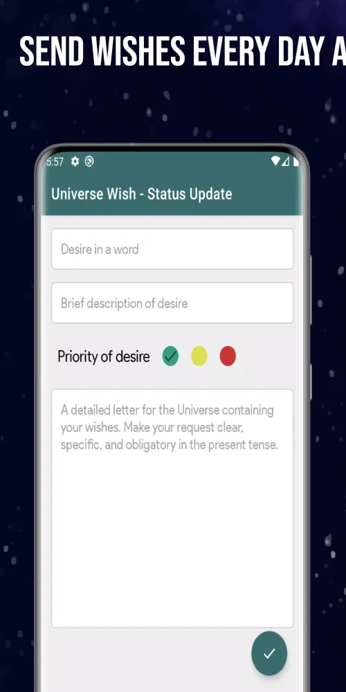 Captures d'écran de Universe Wish - Status Update