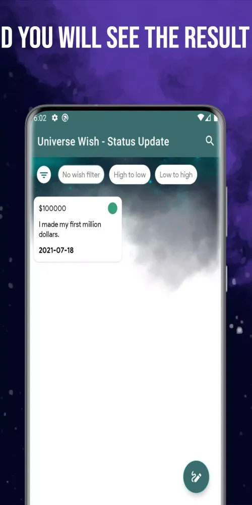 Captures d'écran de Universe Wish - Status Update