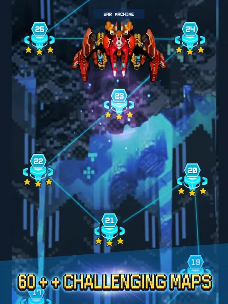 Capturas de tela do Pixel Shooter: Sky Force War - Spacecraft Attack iPad 