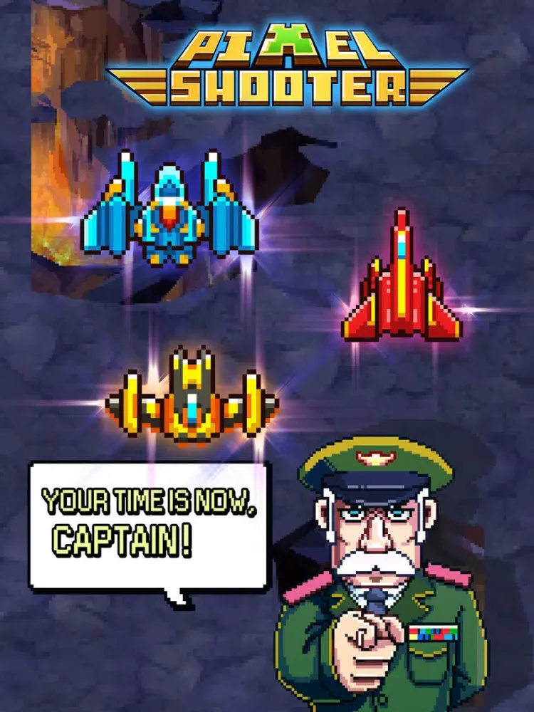 Capturas de tela do Pixel Shooter: Sky Force War - Spacecraft Attack iPad 