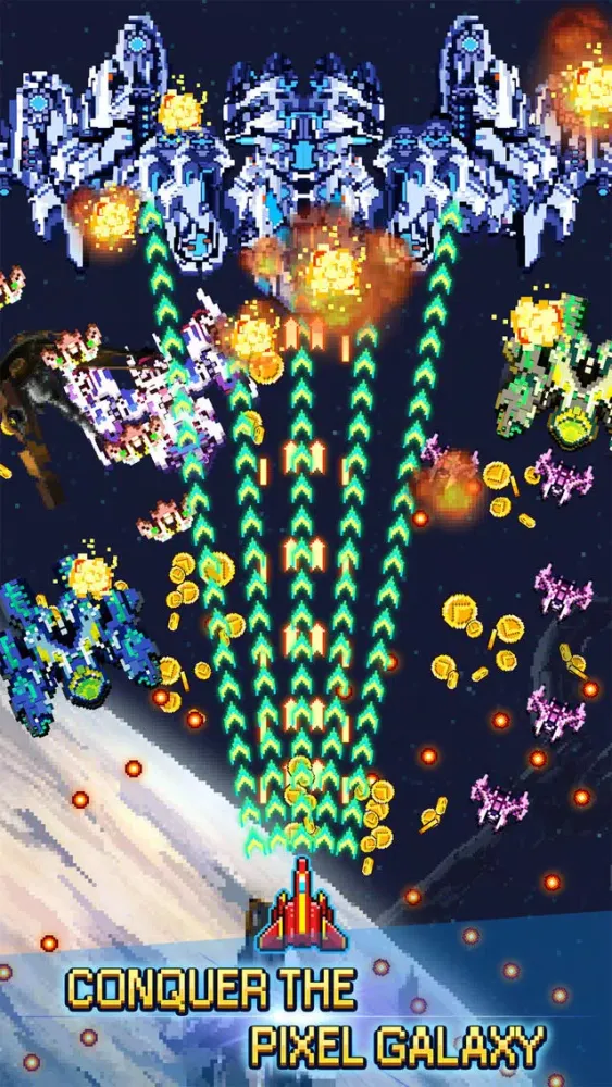 Capturas de tela do Pixel Shooter: Sky Force War - Spacecraft Attack