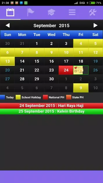 Singapore Calendar स्क्रीनशॉट