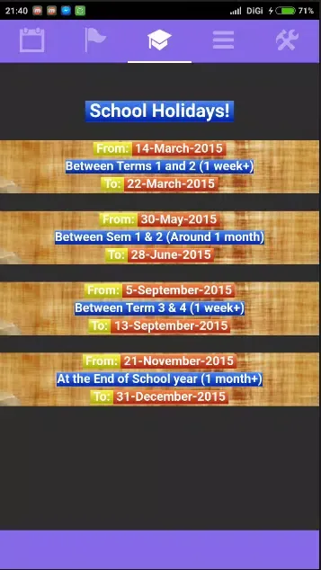 Singapore Calendar स्क्रीनशॉट