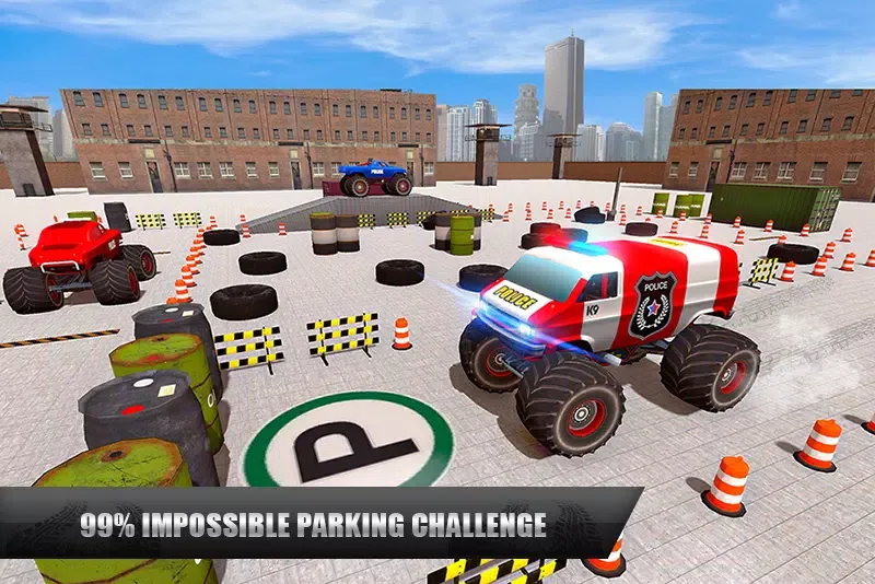 Capturas de pantalla de Police Monster Truck Parking Sim: Driving Games