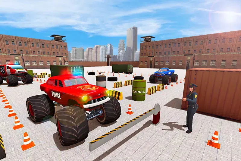Capturas de pantalla de Police Monster Truck Parking Sim: Driving Games