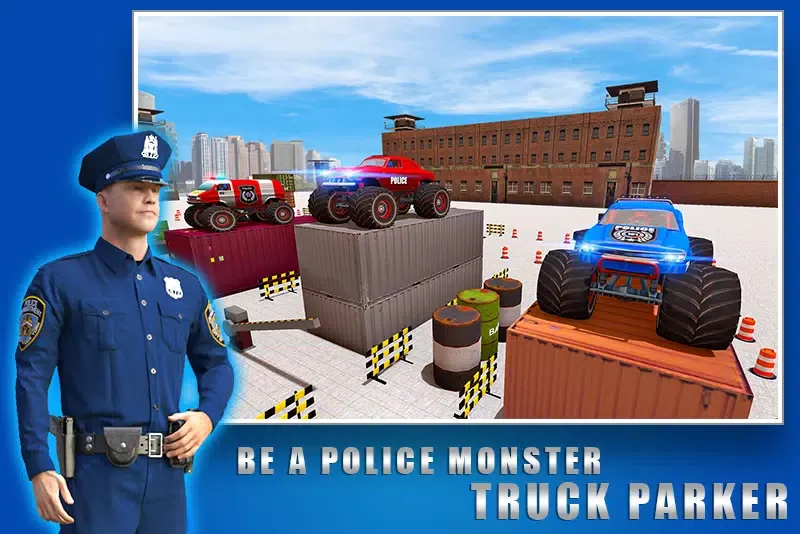 Capturas de pantalla de Police Monster Truck Parking Sim: Driving Games