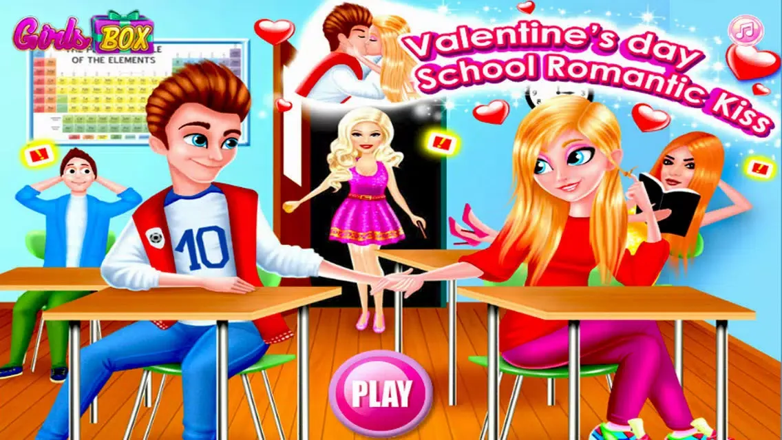 Ảnh chụp màn hình của Valentine Day School Romantic Kiss