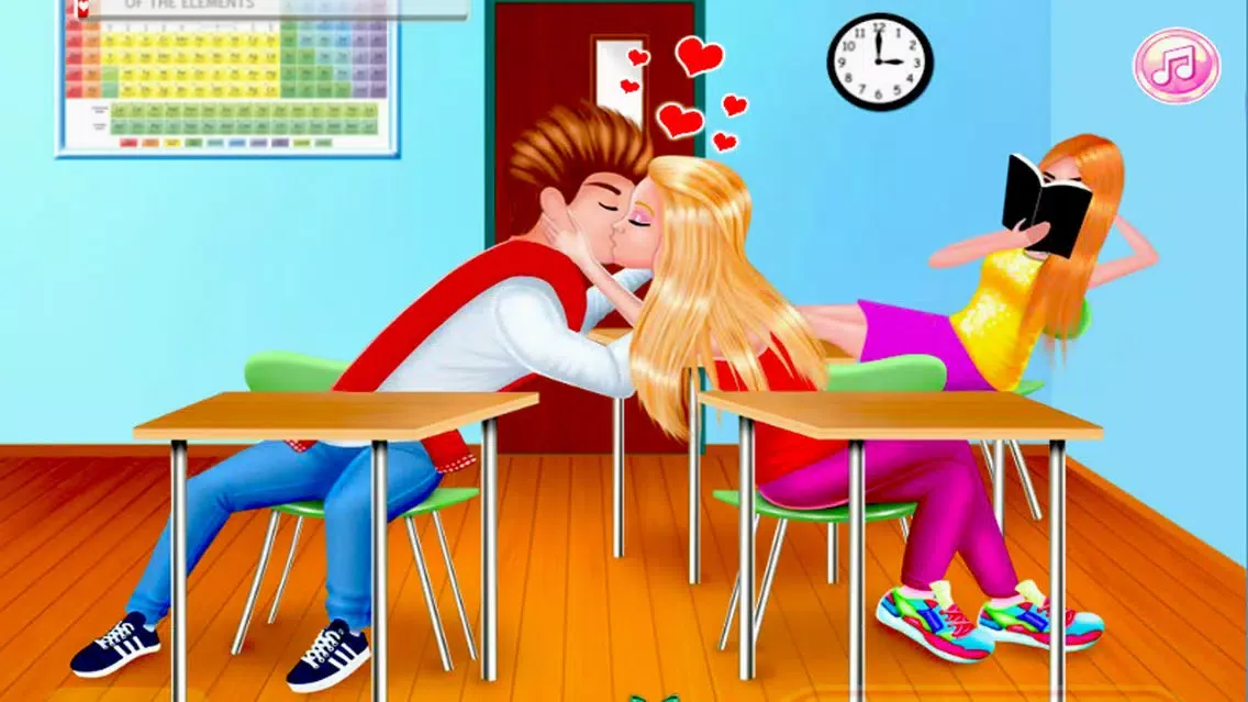 Ảnh chụp màn hình của Valentine Day School Romantic Kiss