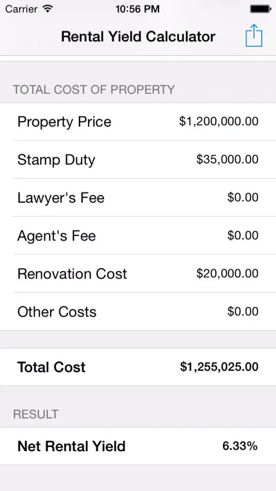 Rental Yield Calculator+ 스크린샷