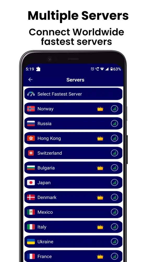 Rapid VPN Screenshots