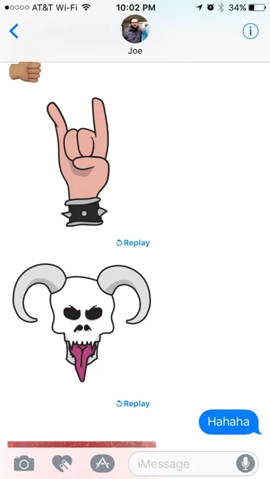 ภาพหน้าจอของ Metalhead - iMessage Stickers