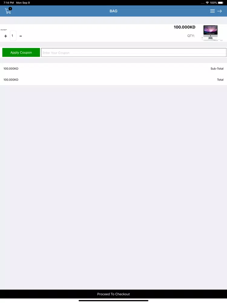Tangkapan layar gharaib-home iPad 