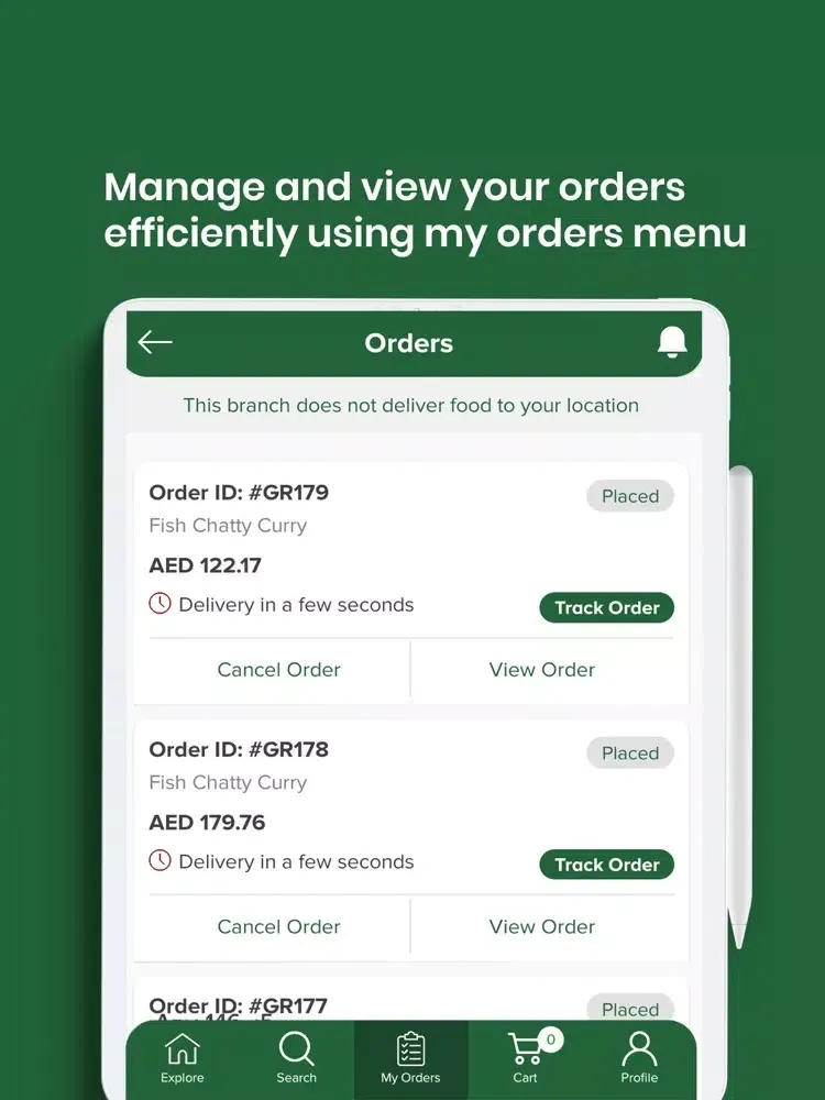 Ghee Rice Restaurant iPad 应用截图