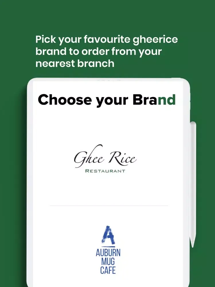 Ghee Rice Restaurant iPad 应用截图