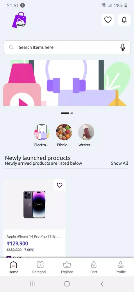 Ghiniba: Food Grocery in Mins* Ekran Görüntüleri