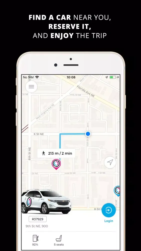 Tangkapan layar Free2Move carsharing