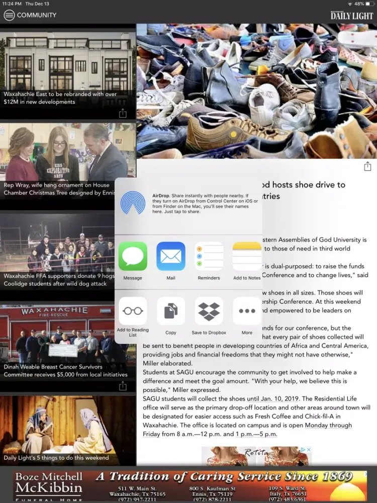 ภาพหน้าจอของ Daily Light - Waxahachie, TX iPad 
