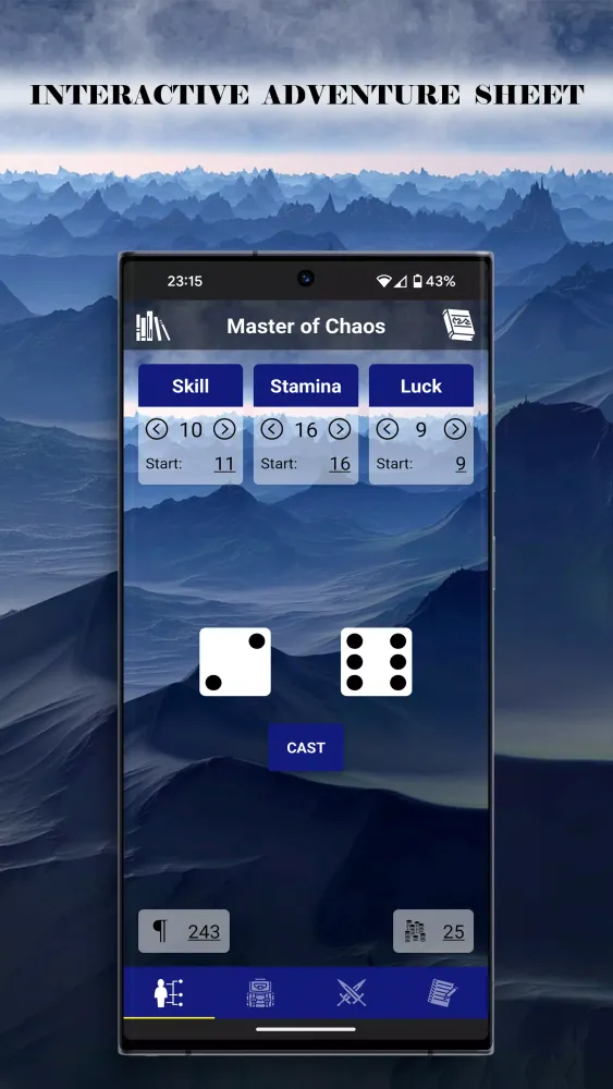 Gamebook Sheet Screenshots
