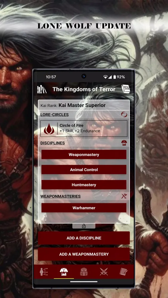 Gamebook Sheet Screenshots