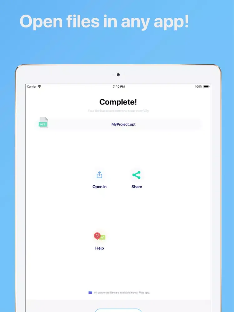 The Presentation Converter iPad  Screenshots