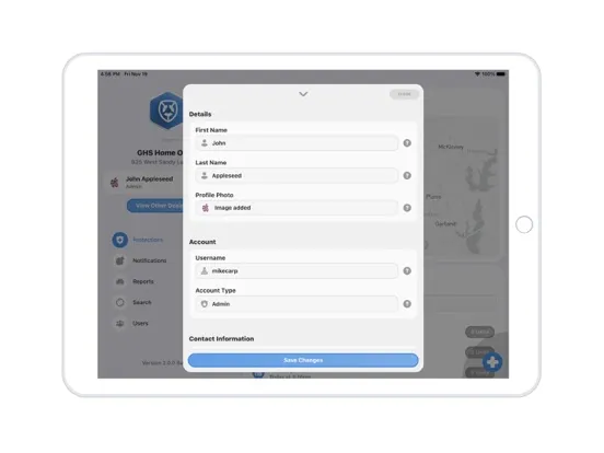 Ảnh chụp màn hình của Applied Fire Technologies iPad 