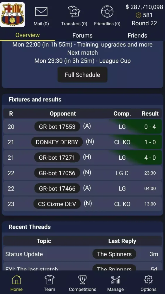 Manager League Football應用截圖