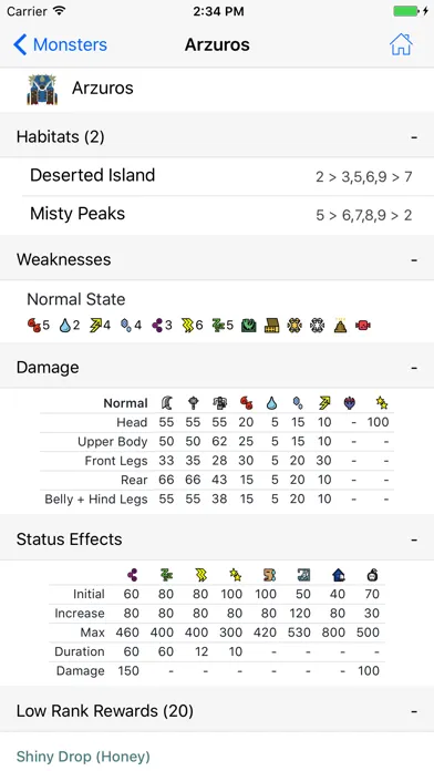 MH Generations Database Screenshots