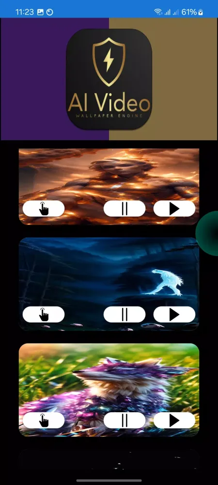 Captures d'écran de AI Video wallpaper Engine