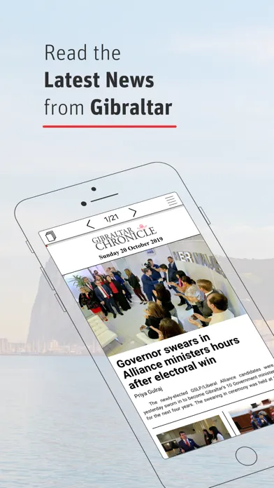 Zrzuty ekranu Gibraltar Chronicle Newspaper