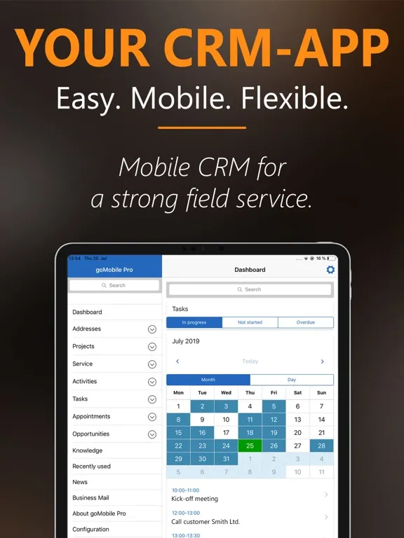 Zrzuty ekranu CRM goMobile Pro iPad 