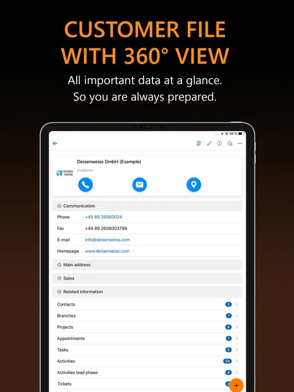 Zrzuty ekranu CRM goMobile Pro iPad 