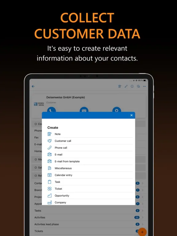 Zrzuty ekranu CRM goMobile Pro iPad 