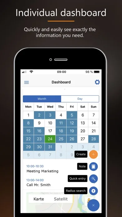 Zrzuty ekranu CRM goMobile Pro