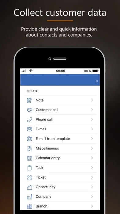 Zrzuty ekranu CRM goMobile Pro