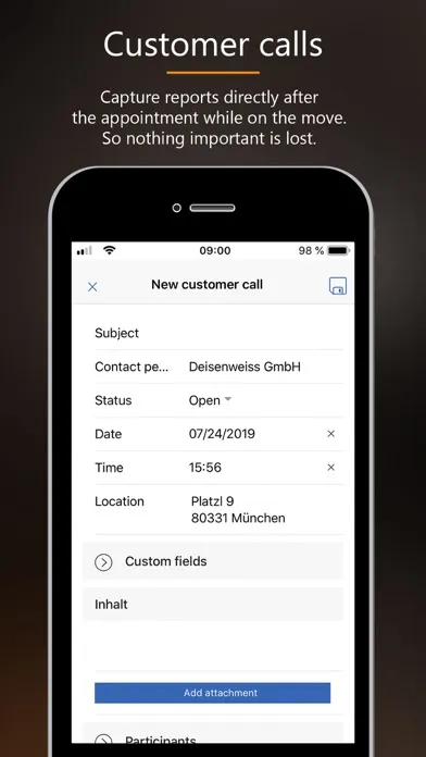 Zrzuty ekranu CRM goMobile Pro