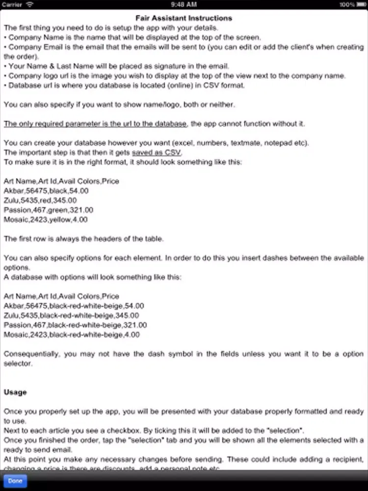 Fair Assistant - The app to take client orders during fairs and exhibits iPad  스크린샷