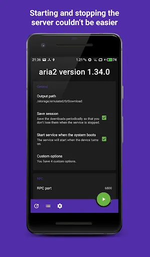 Aria2Android  (open source) سکرین شاٹس