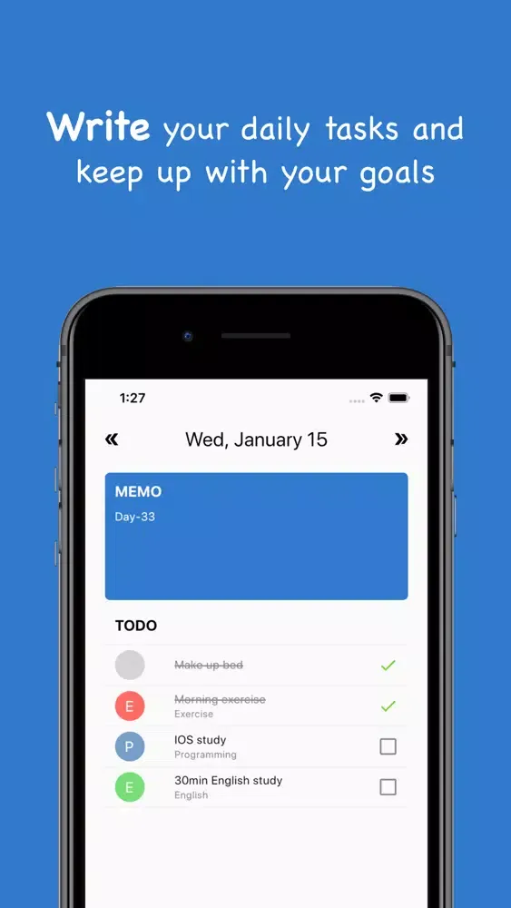 Capturas de pantalla de Blue Diary - daily tasks, memo