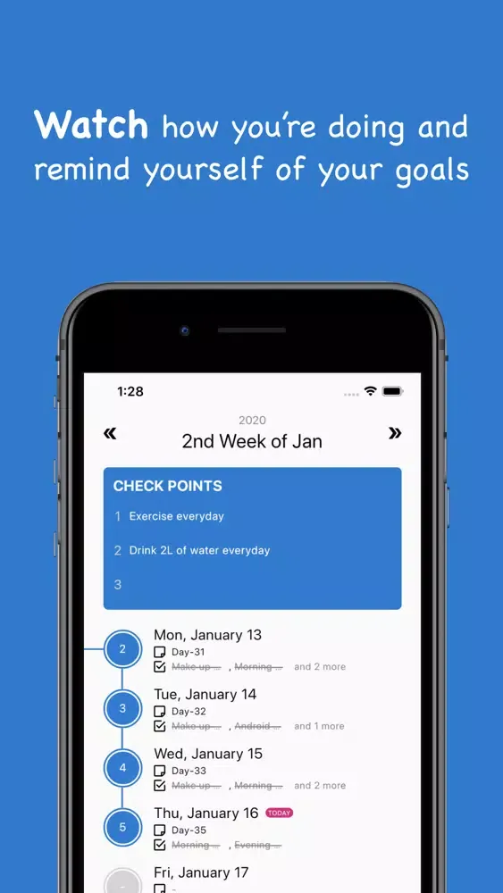 Capturas de pantalla de Blue Diary - daily tasks, memo